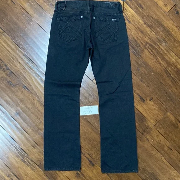 NWT Buffalo David Bitton SAMPLE Black Straight Denim Jeans #B10 - Picture 2 of 11